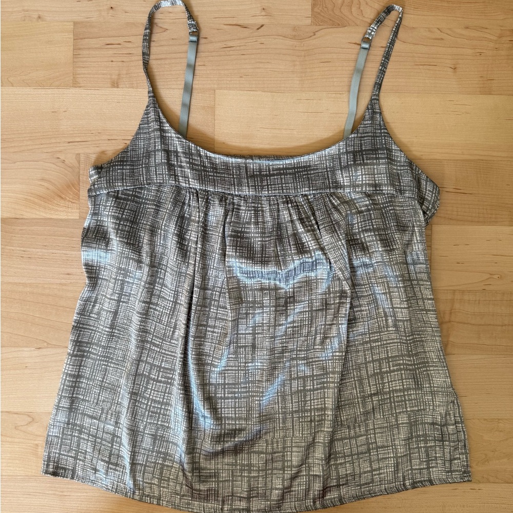 New York & Company Silver Camisole Top